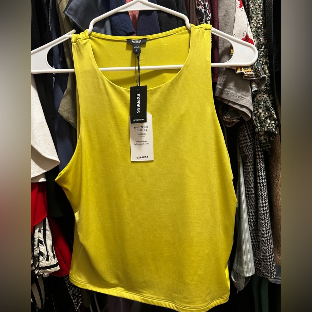 Express Women's Vibrant Yellow Tank Top